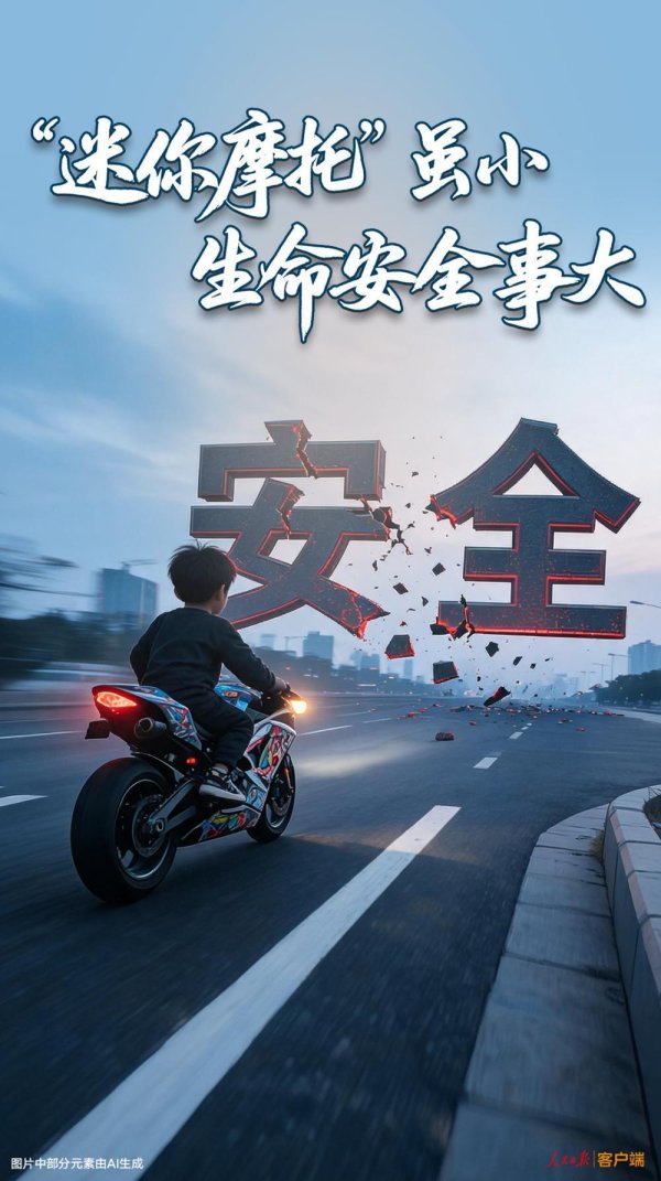 人民锐评：儿童骑“迷你摩托”上路？“驶”不得