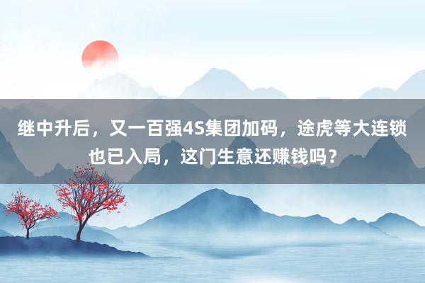 继中升后，又一百强4S集团加码，途虎等大连锁也已入局，这门生意还赚钱吗？